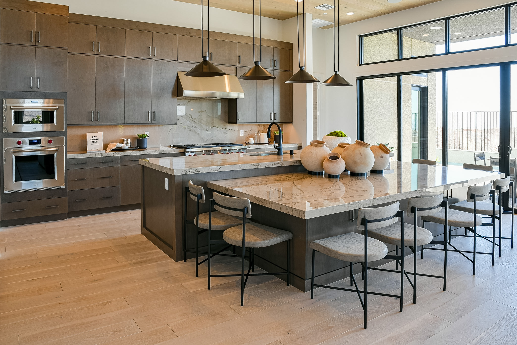 Beautiful flooring in modern kitchen
